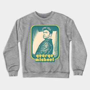 George Michael 1980s Retro Styled Aesthetic Design Crewneck Sweatshirt